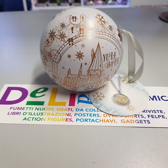 Immagine di PALLINA DI NATALE HARRY POTTER CON COLLANA CASTELLO