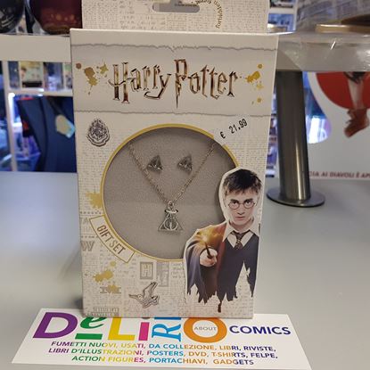 Immagine di SET COLLANA E ORECCHINI DONI DELLA MORTE HARRY POTTER