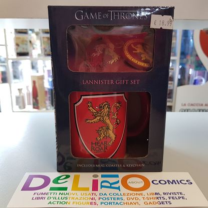 Immagine di BOX REGALO GAME OF THRONES LANNISTER TAZZA-SOTTOBICCHIERE-PORTACHIAVI