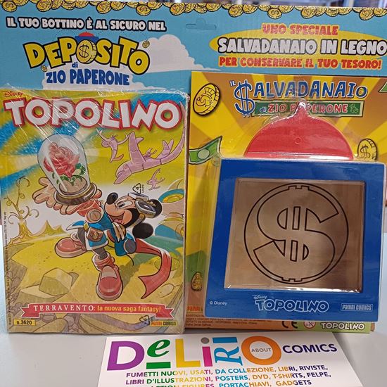 Immagine di TOPOLINO + IL SALVADANAIO IN LEGNO 3620